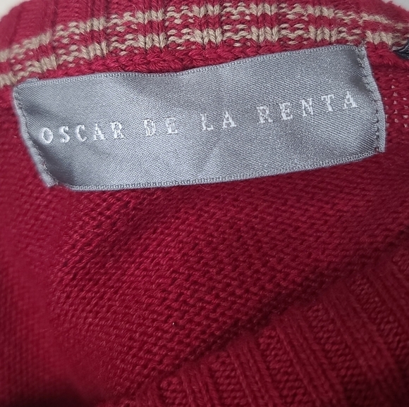 Oscar De La Renta Red Sweater Men's XL - Picture 5 of 7